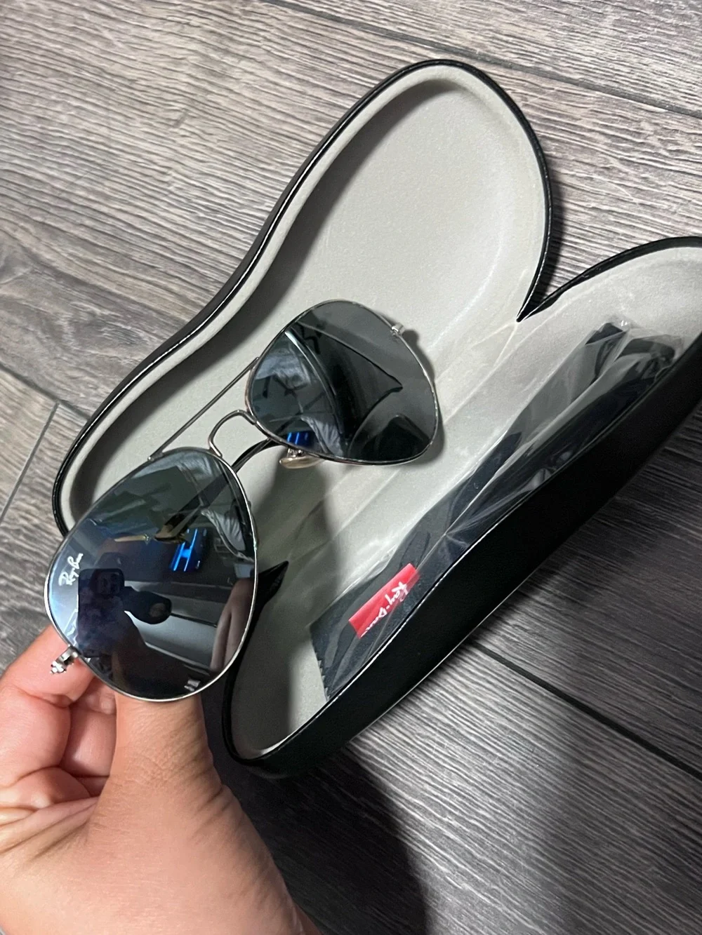 Ray-Ban Silver Mirrored Aviator Sunglasses